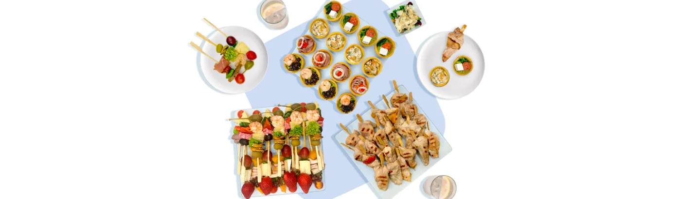 Кейтеринги Фотографія декількох видів кейтерингів